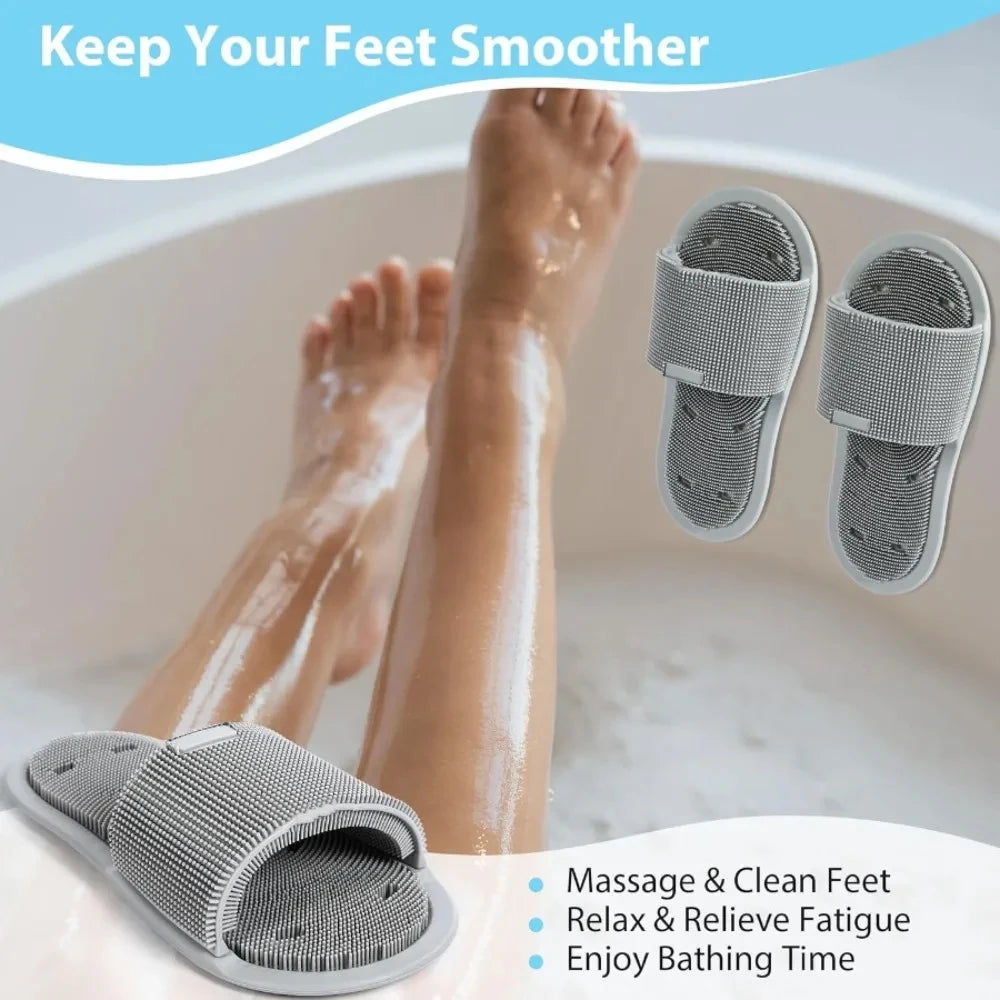 Lave-Pieds de Douche en Silicone – Brosse Massage Pieds, Exfoliation Douce et Nettoyage Sans Effort