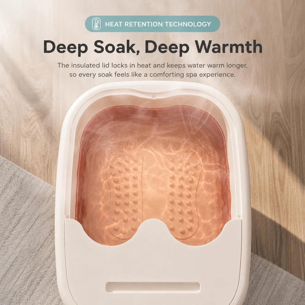 Bassine Pliante pour Bain de Pieds Massage – Spa Relaxant et Pédicure à Domicile