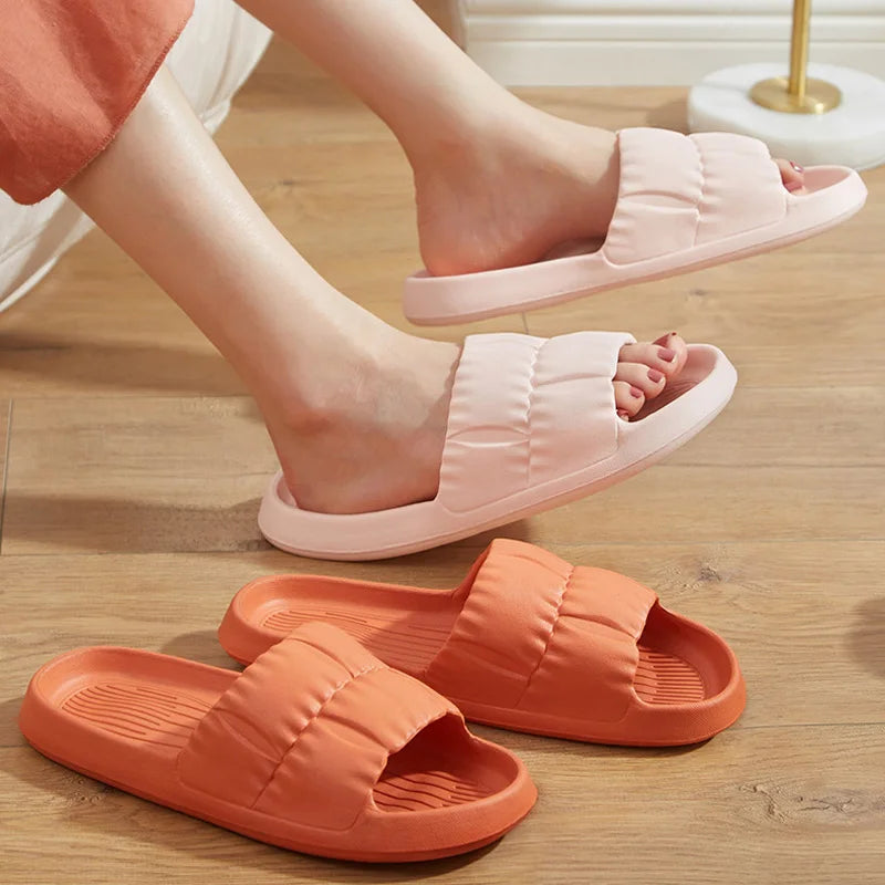 Chaussons d’été antidérapants pour femme et homme – Sandales de salle de bain confortables à semelle souple