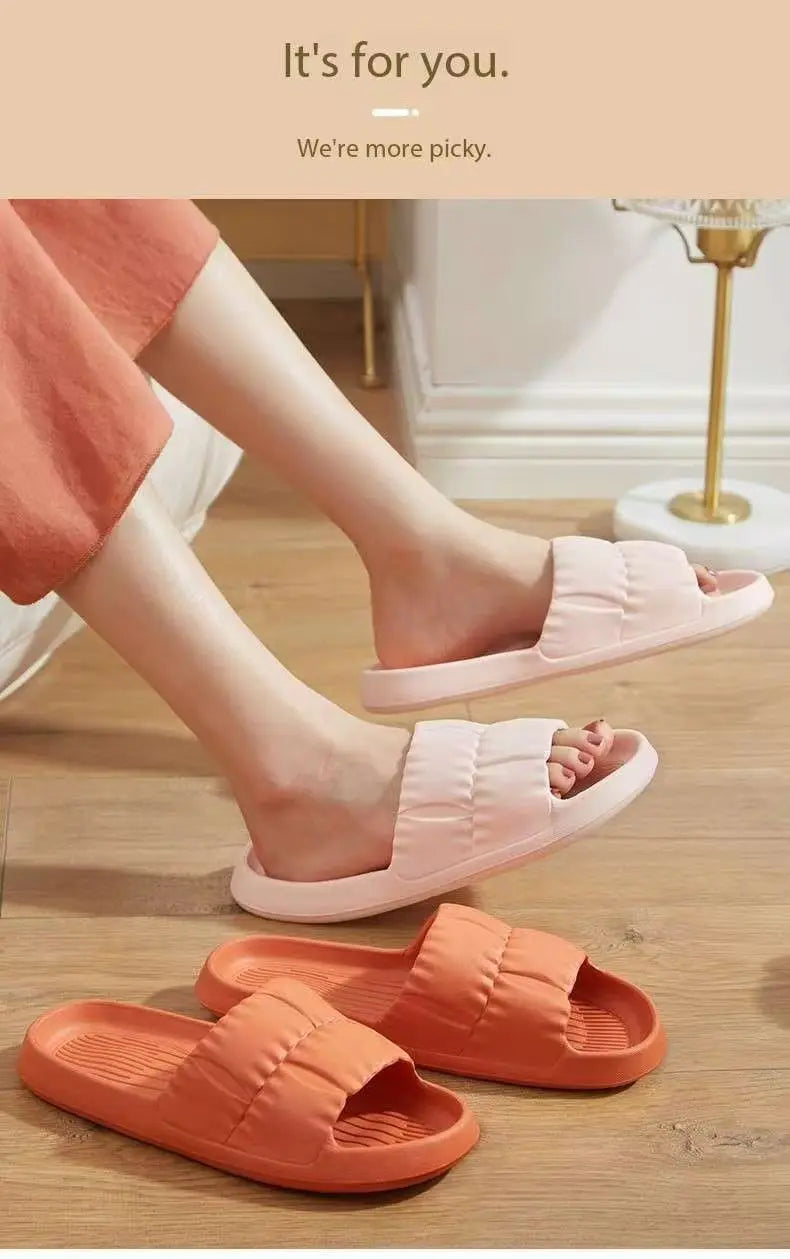 Chaussons d’été antidérapants pour femme et homme – Sandales de salle de bain confortables à semelle souple