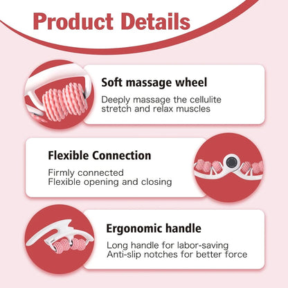 Masseur Anticellulite Corps – Rouleau de Massage Profond pour Drainage Lymphatique et Peau Lisse