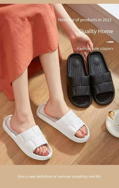 Chaussons d’été antidérapants pour femme et homme – Sandales de salle de bain confortables à semelle souple