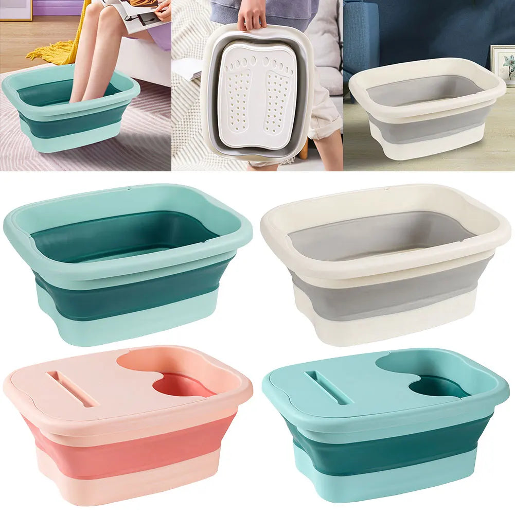 Portable Foot Soaking Bath Tub Easy To Store Foot Spa Bucket Collapsible Foot Soak Bucket for Relaxing and Pain Relief