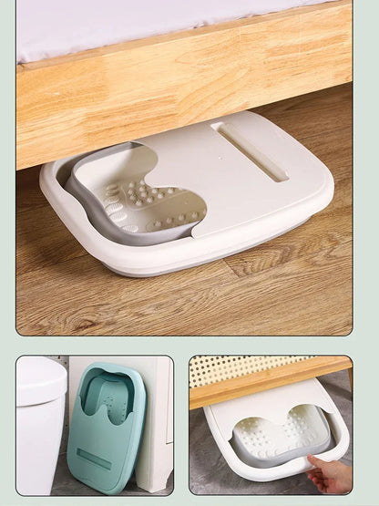 Bassine Pliante pour Bain de Pieds Massage – Spa Relaxant et Pédicure à Domicile