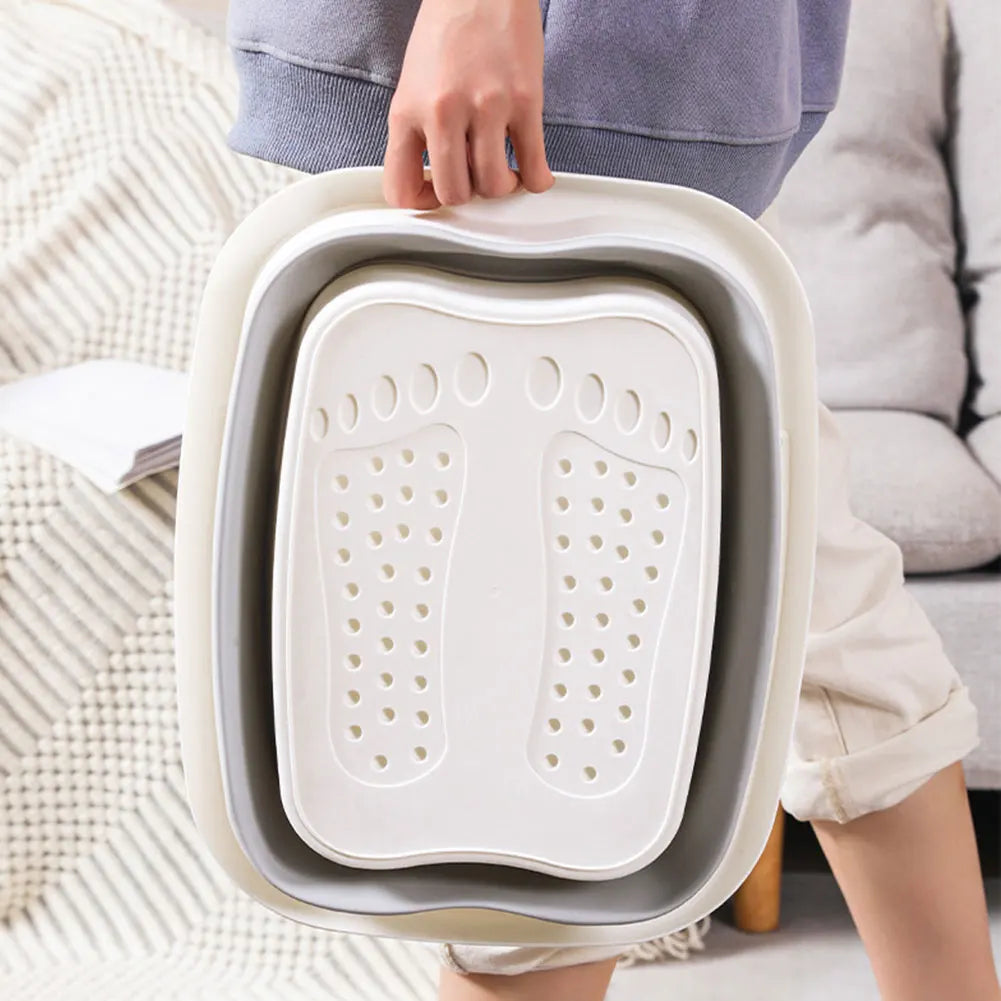 Portable Foot Soaking Bath Tub Easy To Store Foot Spa Bucket Collapsible Foot Soak Bucket for Relaxing and Pain Relief