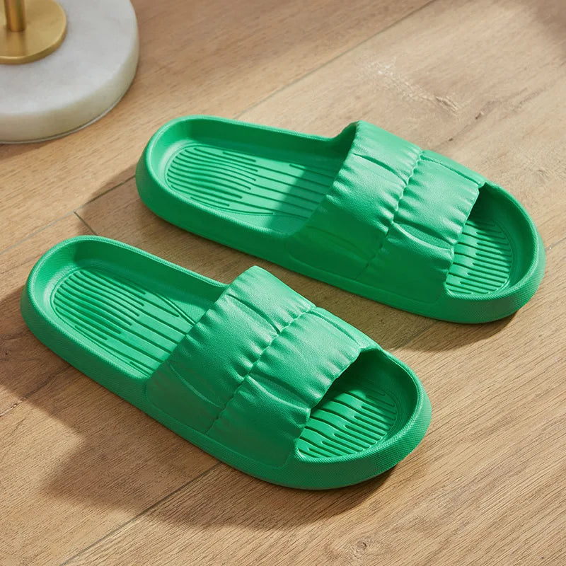 Chaussons d’été antidérapants pour femme et homme – Sandales de salle de bain confortables à semelle souple