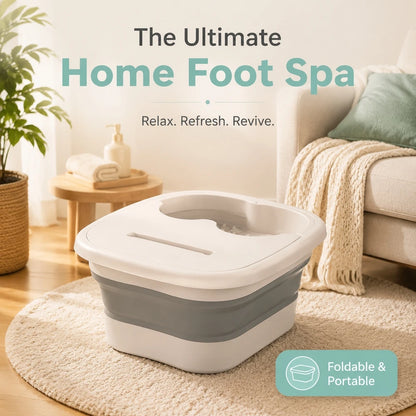Bassine Pliante pour Bain de Pieds Massage – Spa Relaxant et Pédicure à Domicile