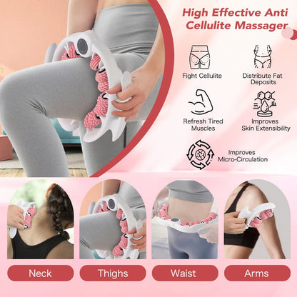 Masseur Anticellulite Corps – Rouleau de Massage Profond pour Drainage Lymphatique et Peau Lisse