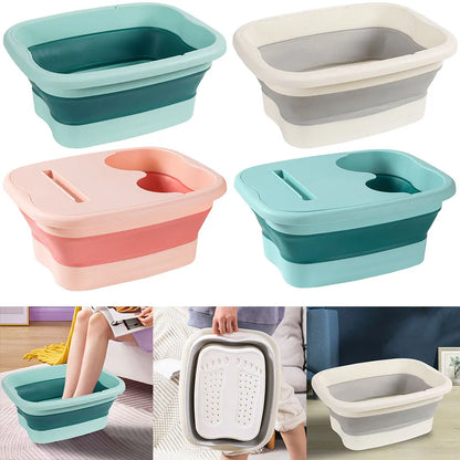 Portable Foot Soaking Bath Tub Easy To Store Foot Spa Bucket Collapsible Foot Soak Bucket for Relaxing and Pain Relief