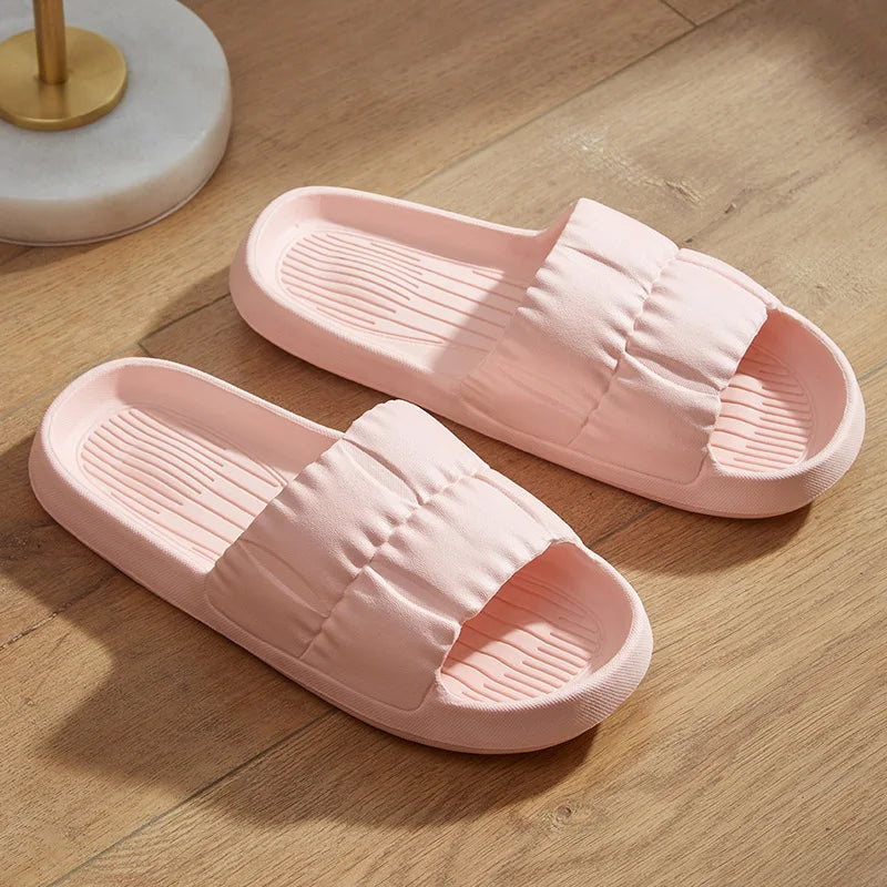 Chaussons d’été antidérapants pour femme et homme – Sandales de salle de bain confortables à semelle souple