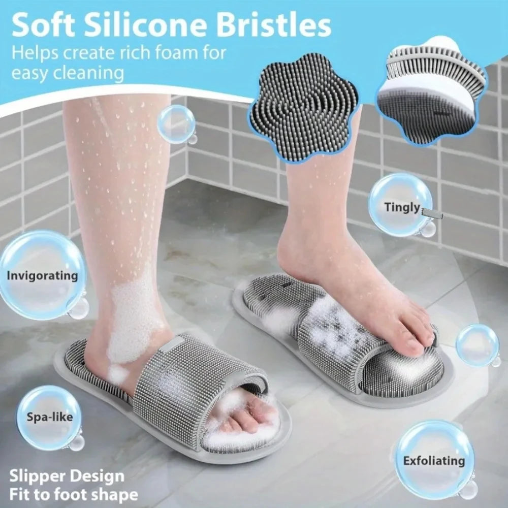 Lave-Pieds de Douche en Silicone – Brosse Massage Pieds, Exfoliation Douce et Nettoyage Sans Effort