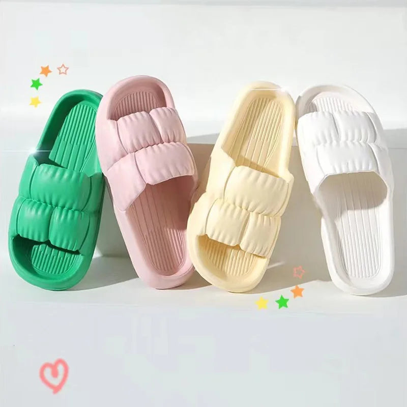 Chaussons d’été antidérapants pour femme et homme – Sandales de salle de bain confortables à semelle souple