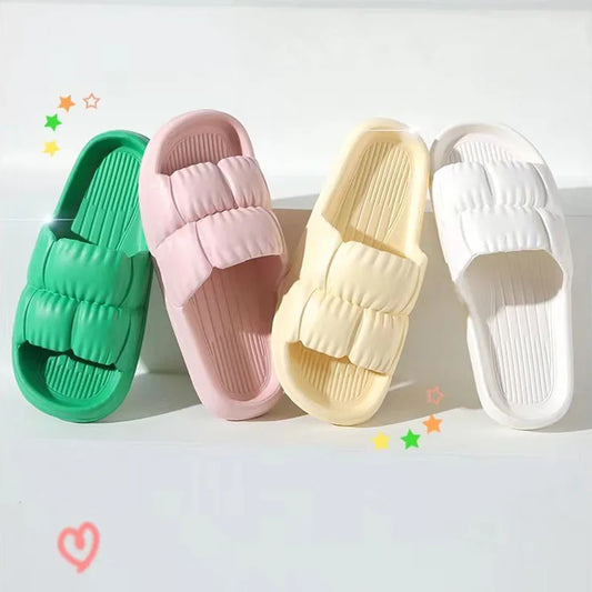 Chaussons d’été antidérapants pour femme et homme – Sandales de salle de bain confortables à semelle souple