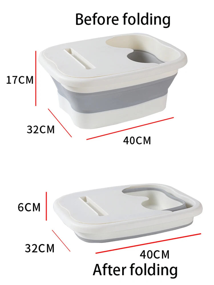 Bassine Pliante pour Bain de Pieds Massage – Spa Relaxant et Pédicure à Domicile