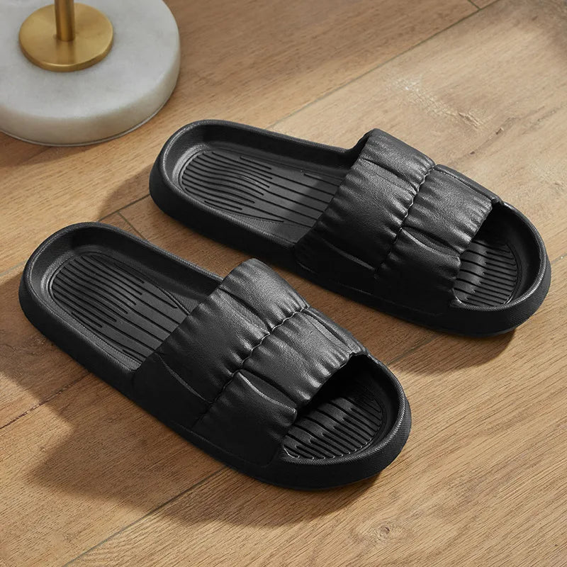 Chaussons d’été antidérapants pour femme et homme – Sandales de salle de bain confortables à semelle souple