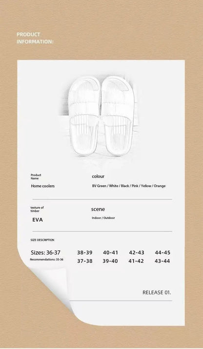 Chaussons d’été antidérapants pour femme et homme – Sandales de salle de bain confortables à semelle souple