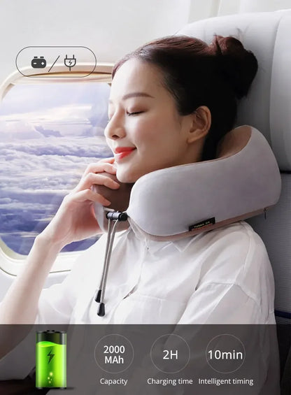Multifunctional Portable Electric Neck Massager U-Shaped Pillow for Shoulder Cervical Relaxing Use at Home Car Or Outdoor