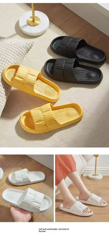 Chaussons d’été antidérapants pour femme et homme – Sandales de salle de bain confortables à semelle souple
